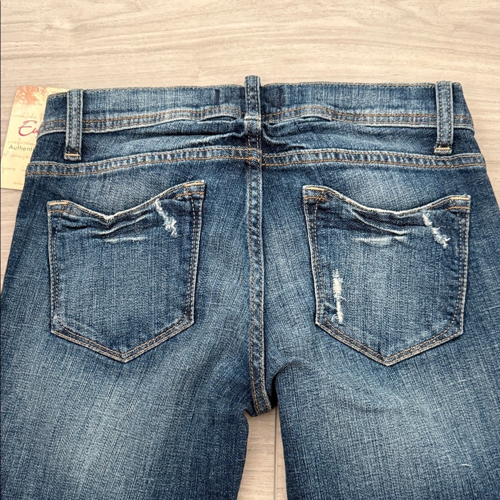 Eunina Dark Blue Distressed Skinny Jeans - Picture 7 of 7